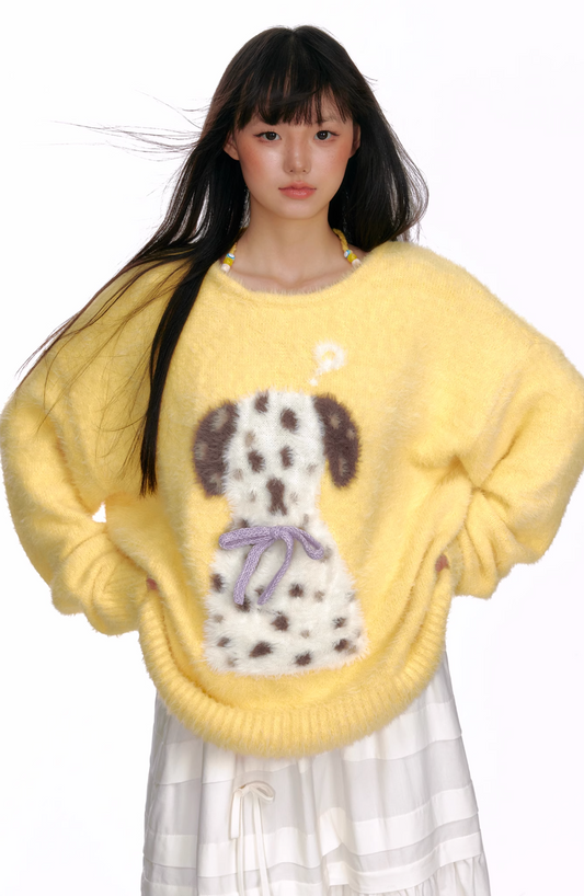 Yellow puppy sweater