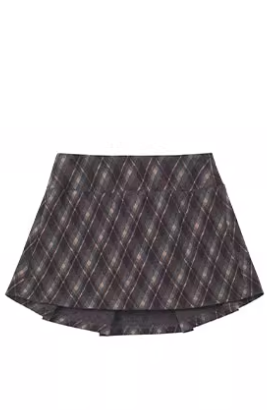 Brown squared skirt