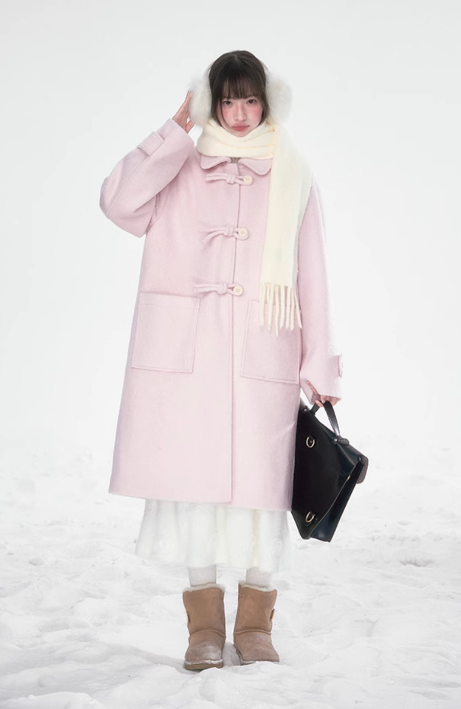 Long woolen coat with pockets