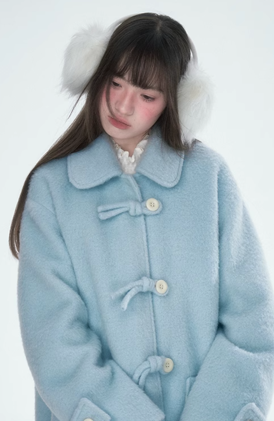 Long woolen coat with pockets