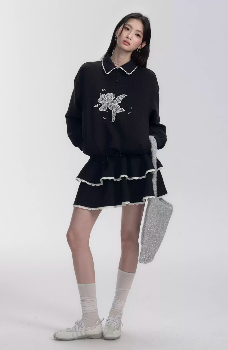 Cupid black fake skirt dress