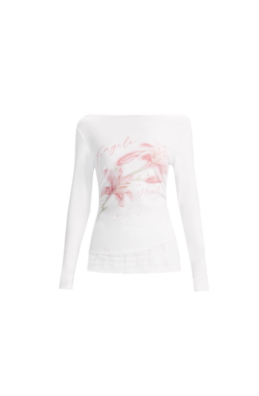 White slimming branded top